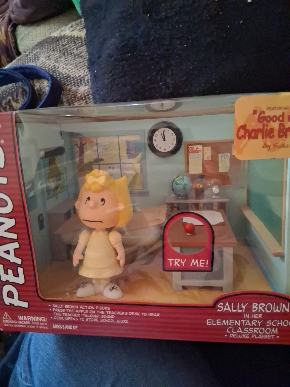 Peanuts Sally Brown Elementary School Classroom Playset - Yellow